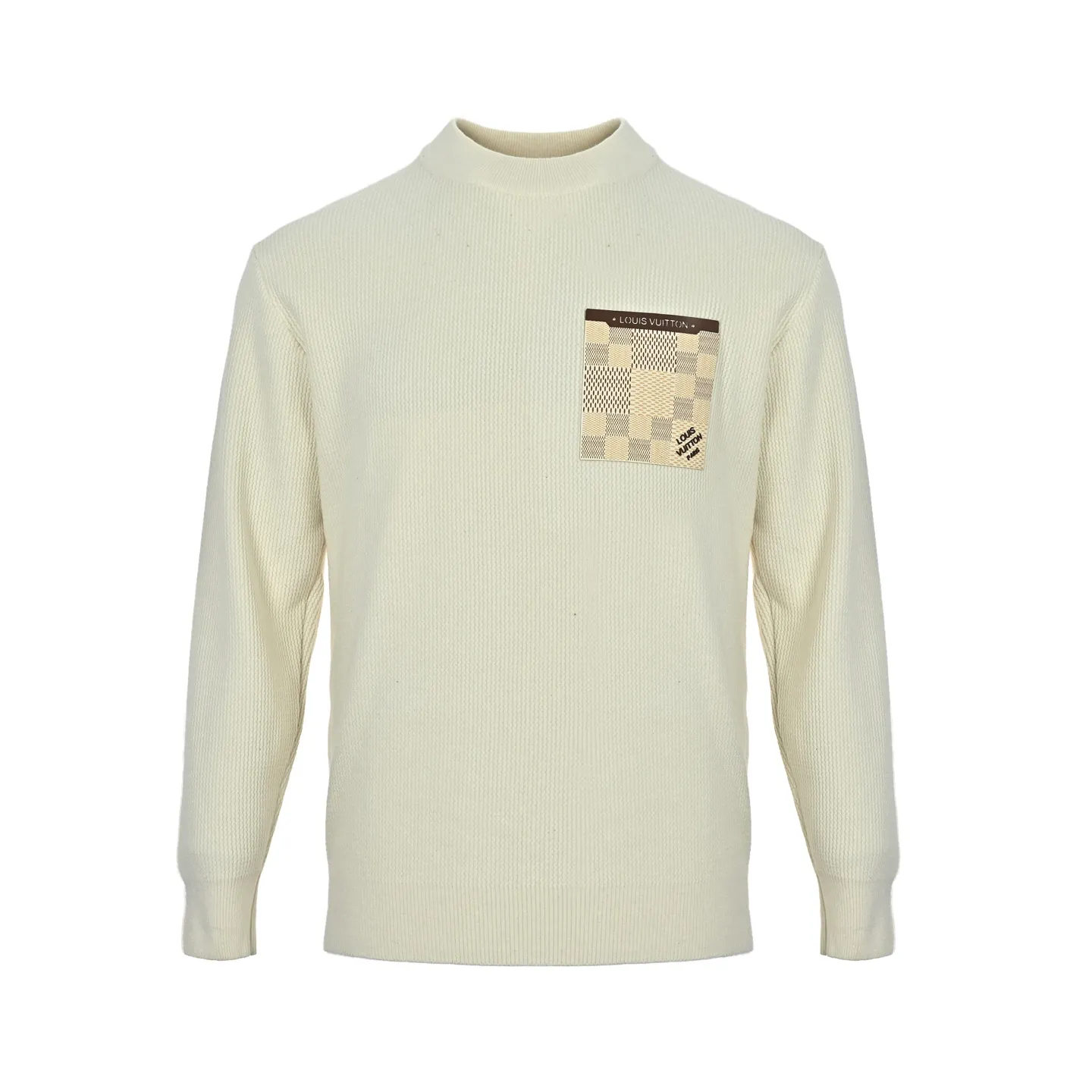 Louis Vuitton/Louis Vuitton checkered fake pocket crewneck sweater